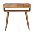 Sonata Console Table - Solid Wood Table with 2 Drawers & Open Shelf