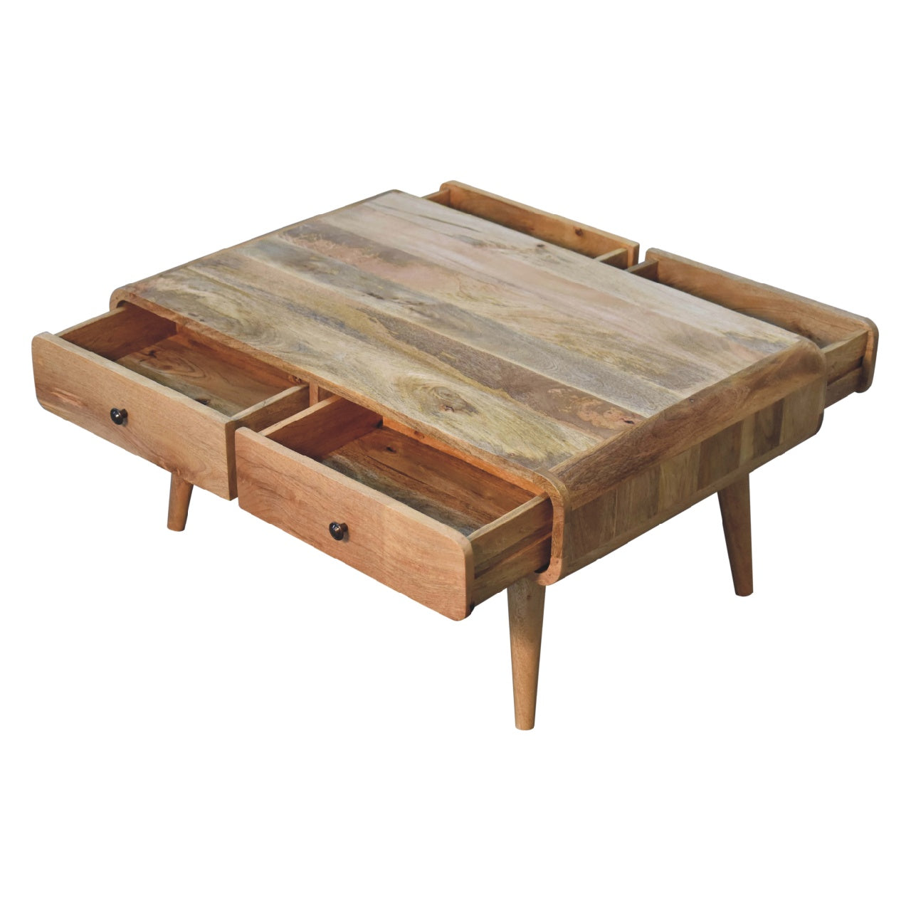 Sonata Oak-ish Coffee Table - With 4 Drawers Solid Wood