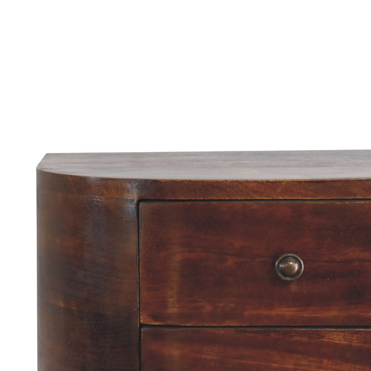 Lunar 2 Drawer Floating Bedside – Handmade Solid Wood Wall-Mounted Nightstand