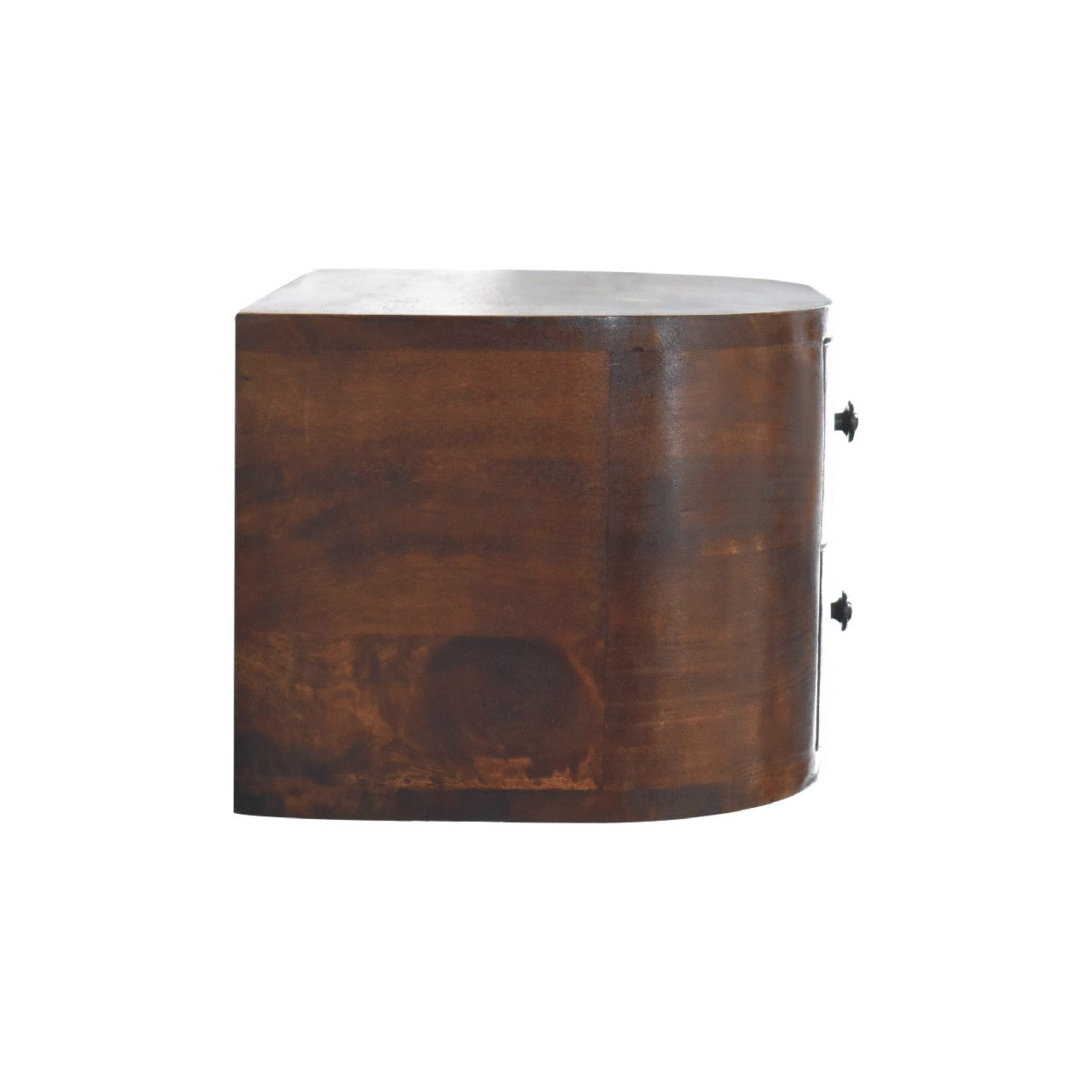 Lunar 2 Drawer Floating Bedside – Handmade Solid Wood Wall-Mounted Nightstand