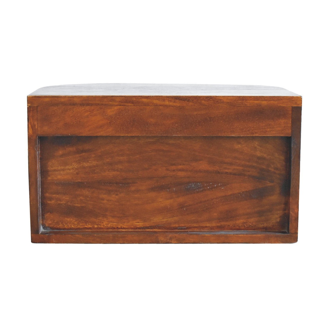 Lunar 2 Drawer Floating Bedside – Handmade Solid Wood Wall-Mounted Nightstand