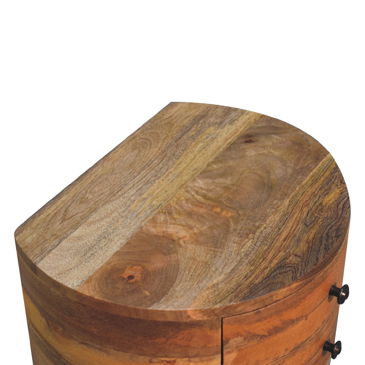 Odyssey Oak-ish Tripod Bedside - Handmade Solid Wood Nightstand with 2 Drawers
