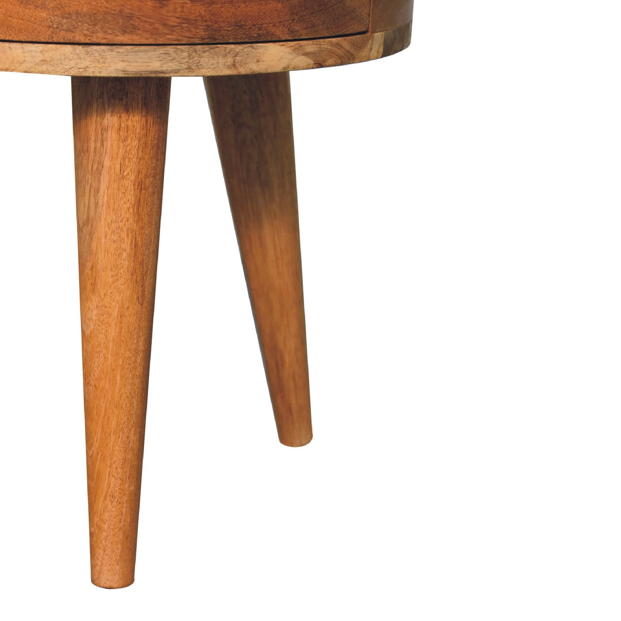 Odyssey Oak-ish Tripod Bedside - Handmade Solid Wood Nightstand with 2 Drawers