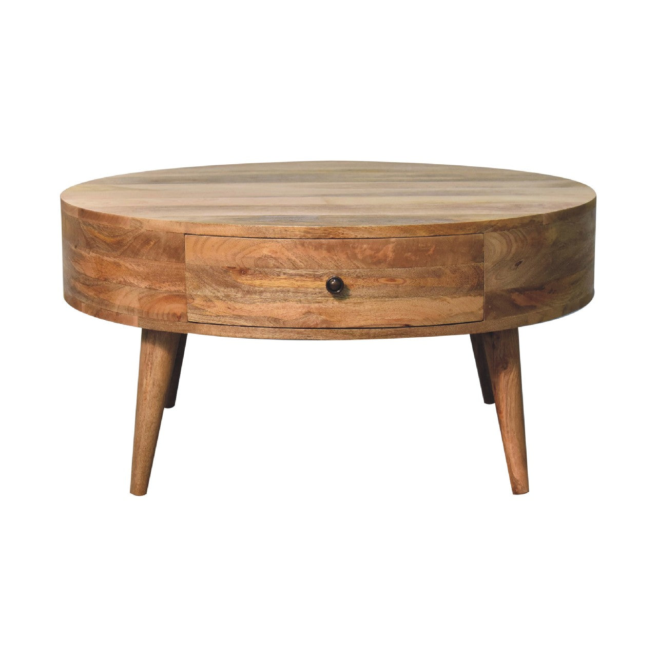Odyssey Oak-ish Coffee Table – Handmade Solid Wood Coffee Table With 2 Drawers and Modern Design