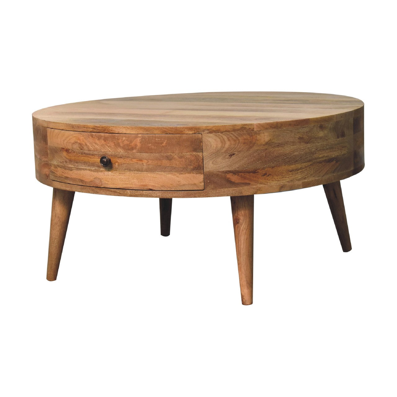 Odyssey Oak-ish Coffee Table – Handmade Solid Wood Coffee Table With 2 Drawers and Modern Design