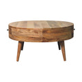 Odyssey Oak-ish Coffee Table – Handmade Solid Wood Coffee Table With 2 Drawers and Modern Design