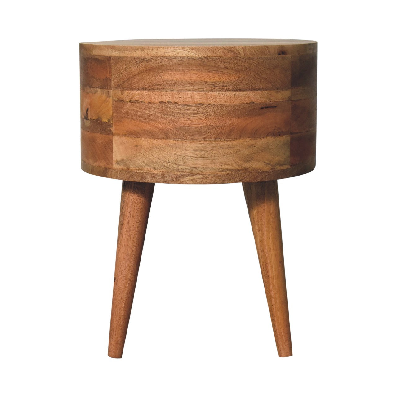 Odyssey Oak-ish Bedside - Handmade Solid Wood Nightstand with 2 Drawer
