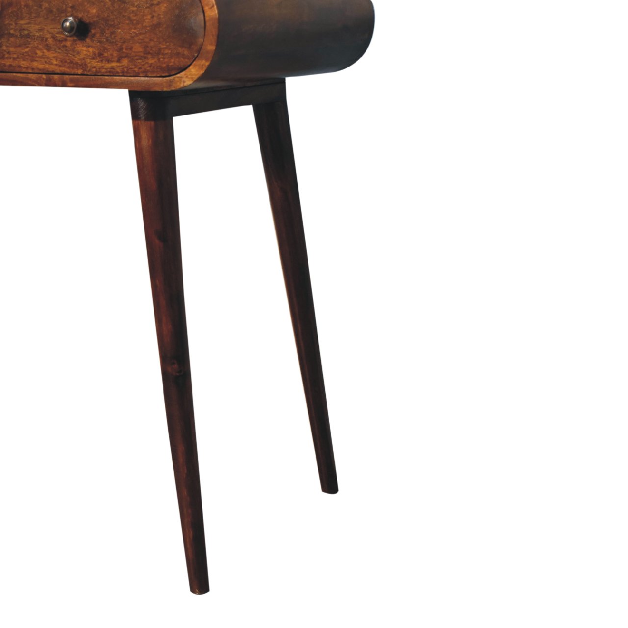 Chestnut London Open Console – Handmade Solid Wood Hallway Table with Drawer And Shelf