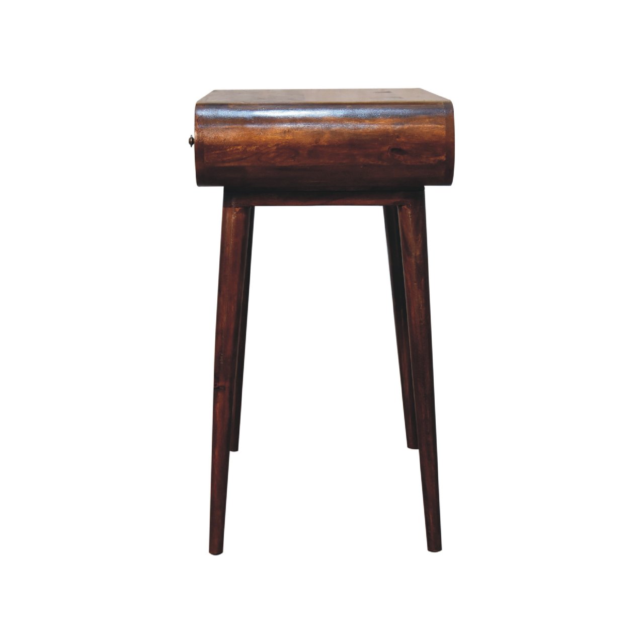 Chestnut London Open Console – Handmade Solid Wood Hallway Table with Drawer And Shelf
