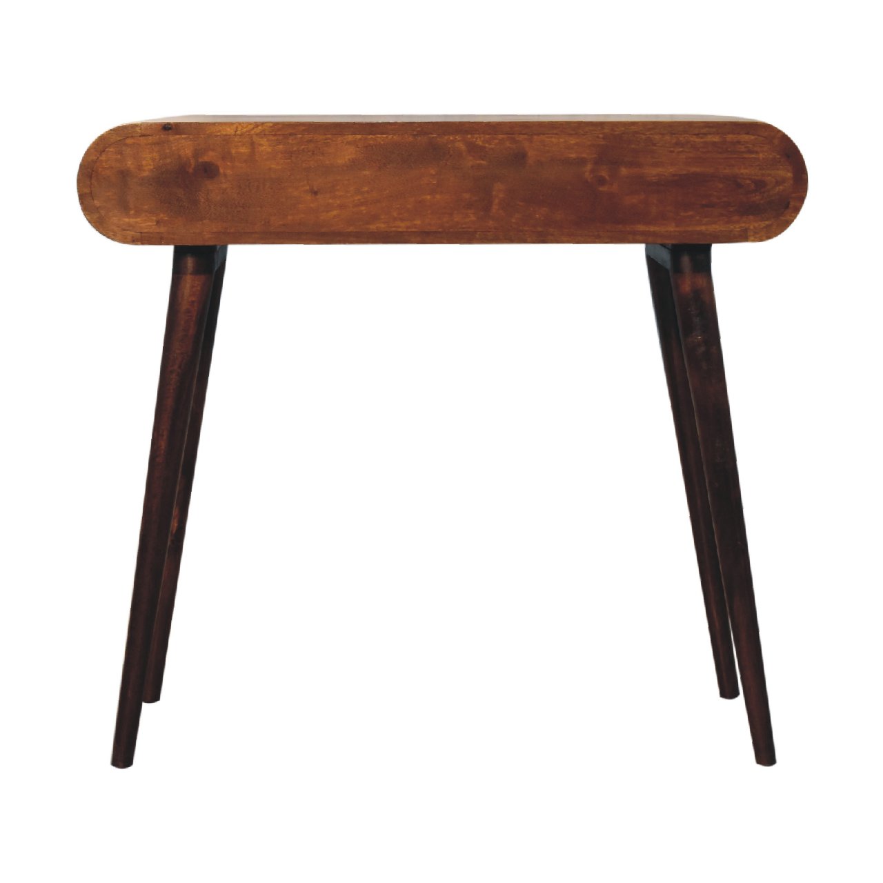 Chestnut London Open Console – Handmade Solid Wood Hallway Table with Drawer And Shelf
