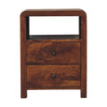 Aspen Bedside – Handmade Solid Wood Nightstand with 2 Drawers and Shelf