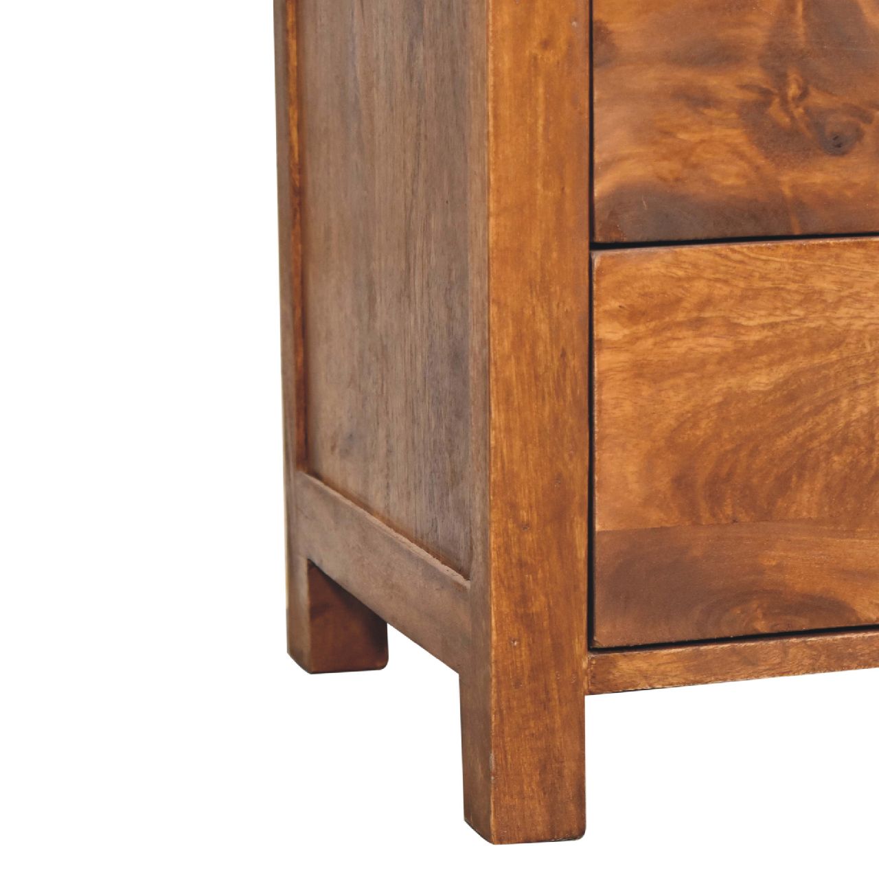 Aspen Bedside – Handmade Solid Wood Nightstand with 2 Drawers and Shelf