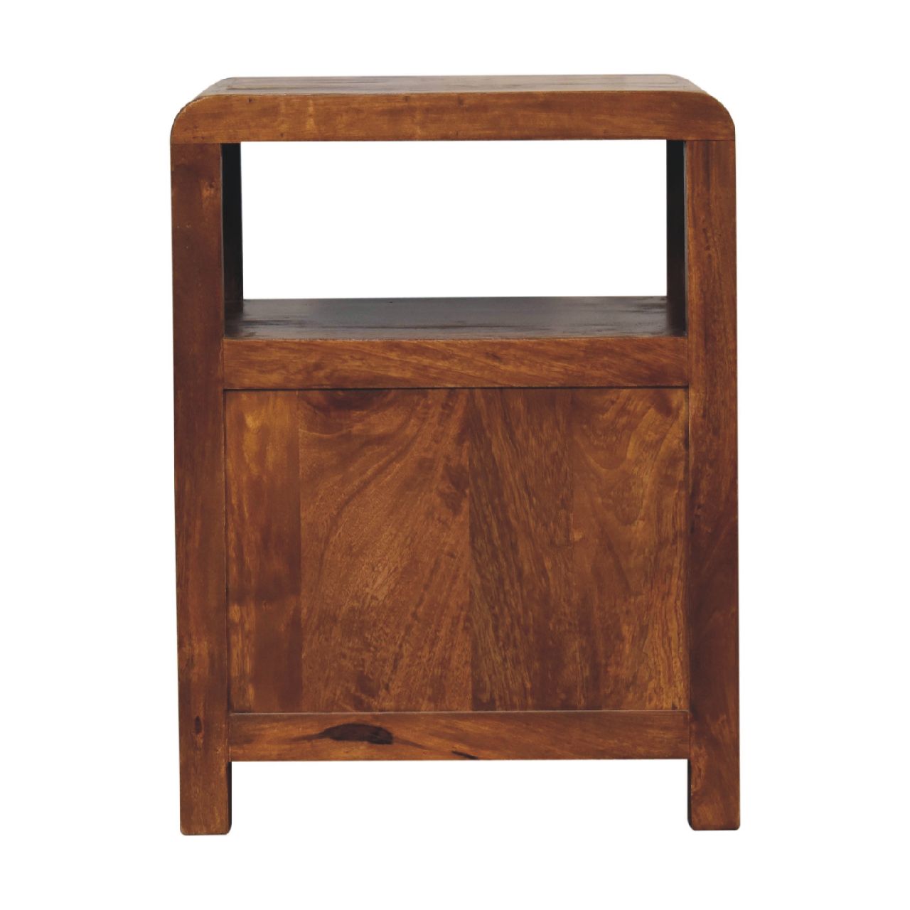Aspen Bedside – Handmade Solid Wood Nightstand with 2 Drawers and Shelf