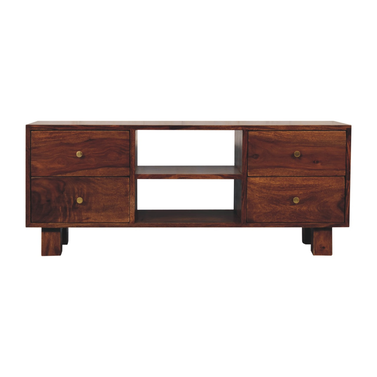 Tula Media Unit - 4 Drawers & 2 Shelfs (Solid Wood)