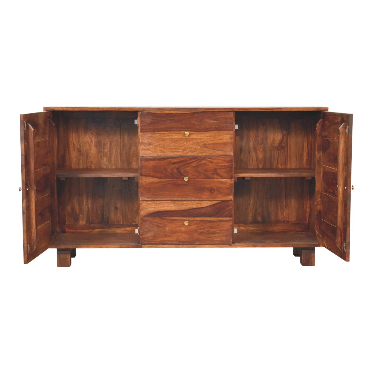 Tula Sideboard - 3 Drawers & 4 Shelfs (Solid Wood)