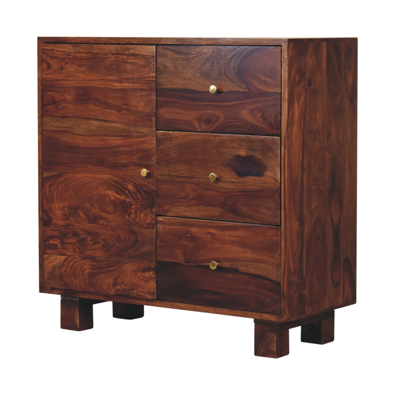 Tula Mini Sideboard - 3 Drawers & 2 Shelfs (Solid Wood)