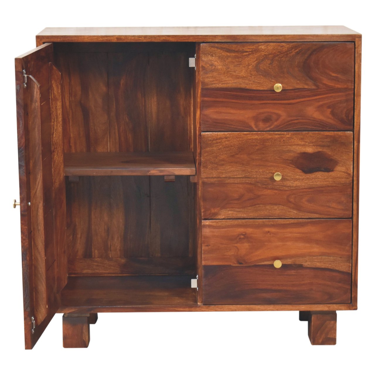 Tula Mini Sideboard - 3 Drawers & 2 Shelfs (Solid Wood)