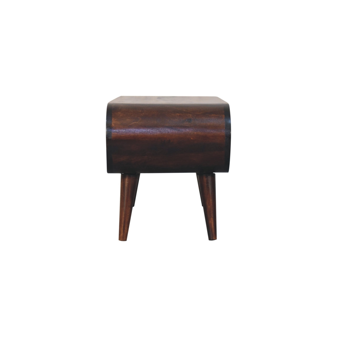 Amaya Walnut Nordic Style Coffee Table - Handmade Solid Wood Coffee Table with Minimalist Design and Open Shelf