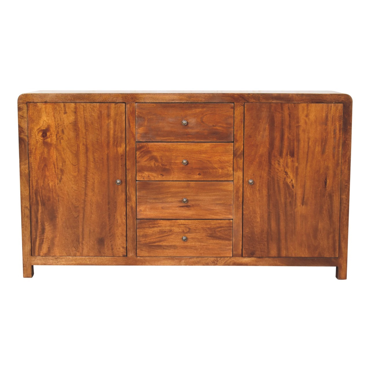 Aspen Sideboard - Handmade Solid Wood Storage Cabinet with 4 Drawers and Shelves