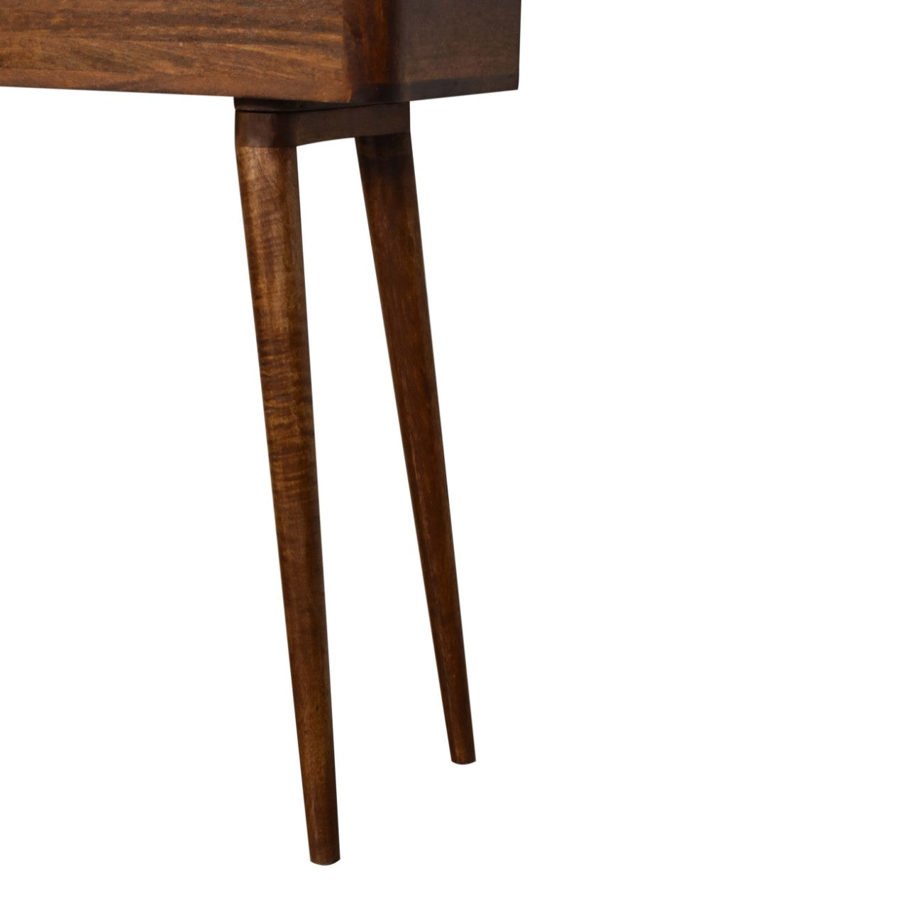 Open-top Chestnut Console – Handcrafted Solid Wood Hallway & Living Room Table