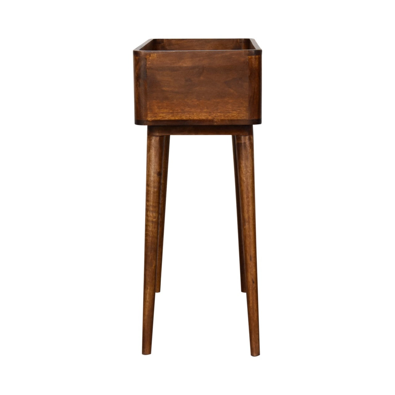 Open-top Chestnut Console – Handcrafted Solid Wood Hallway & Living Room Table