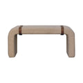 Boucle Leather Strap Bench – Handcrafted Upholstered Seat with Solid Wood Frame