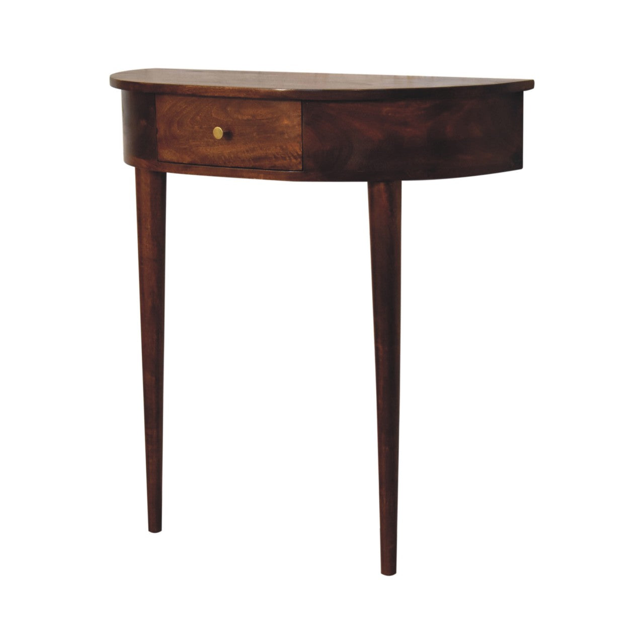 Backless Mounted Chestnut Console With 1 Drawer