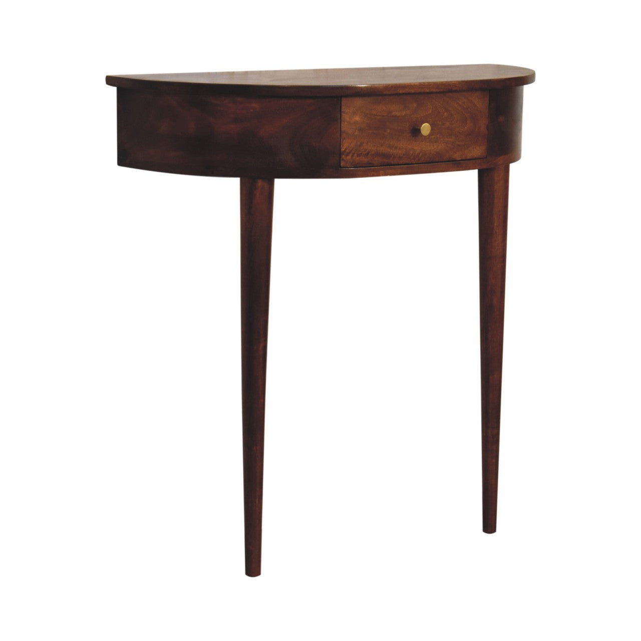 Backless Mounted Chestnut Console With 1 Drawer