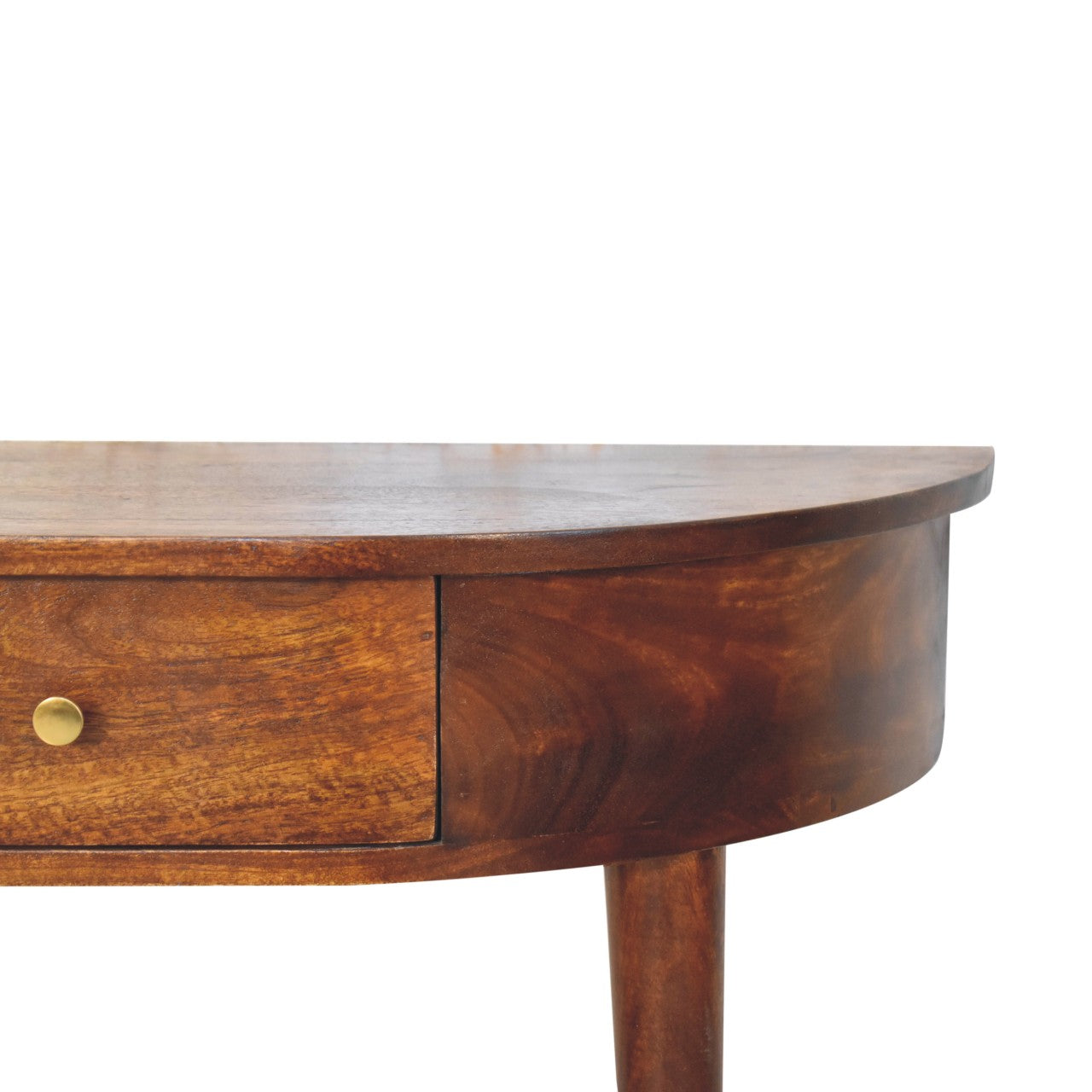 Backless Mounted Chestnut Console With 1 Drawer