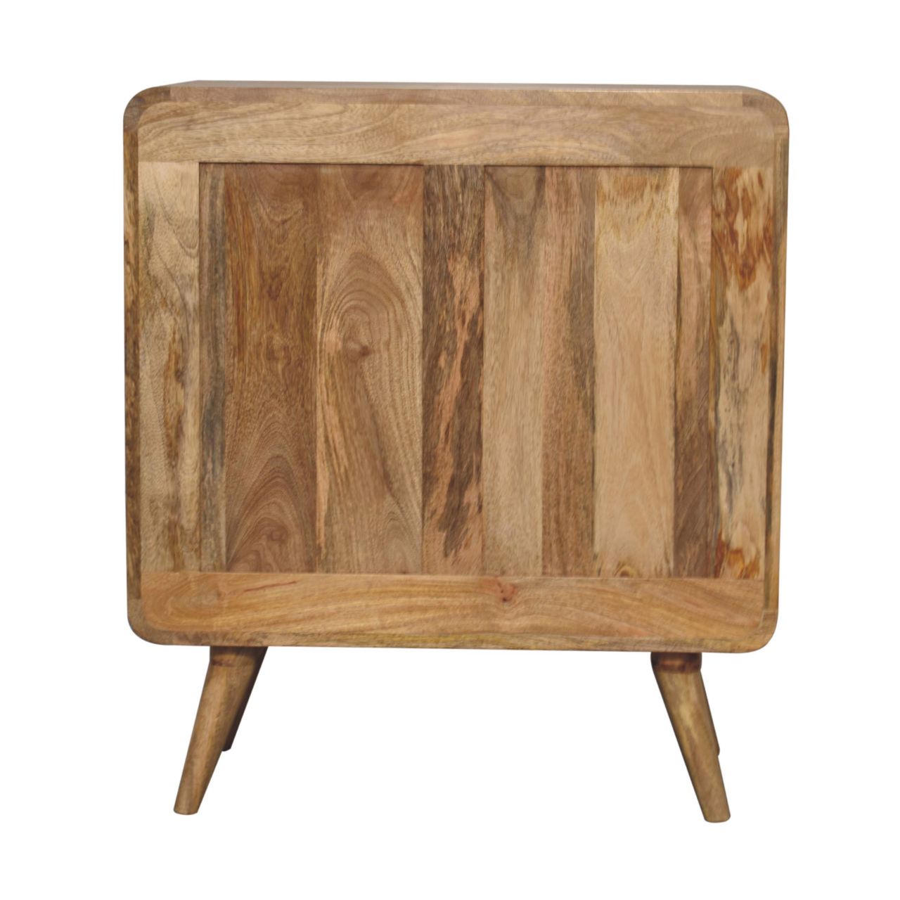 T-bar Ridged Chest of 3 Drawers - Fluted Solid Wood Danish Design