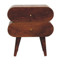 Bubble Chestnut Bedside with 2 drawers - handmade Solid Wood Furniture