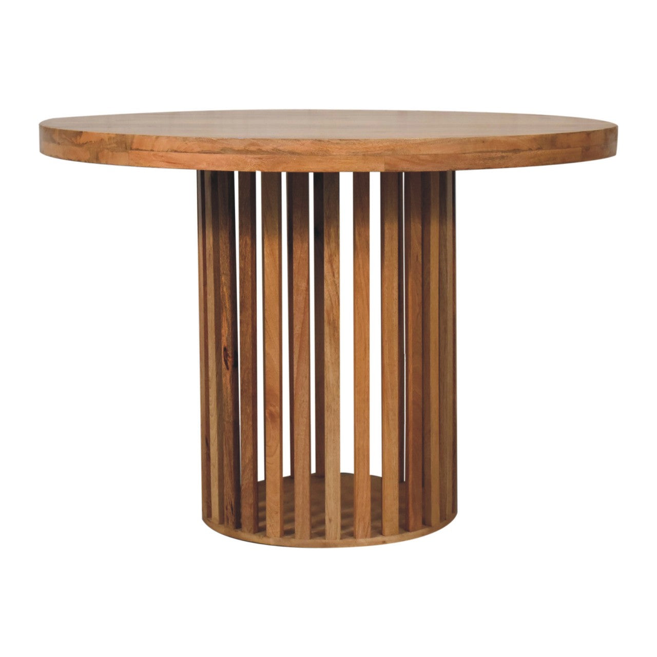 Ariella Round Dining Table - Slated Japaneese Design