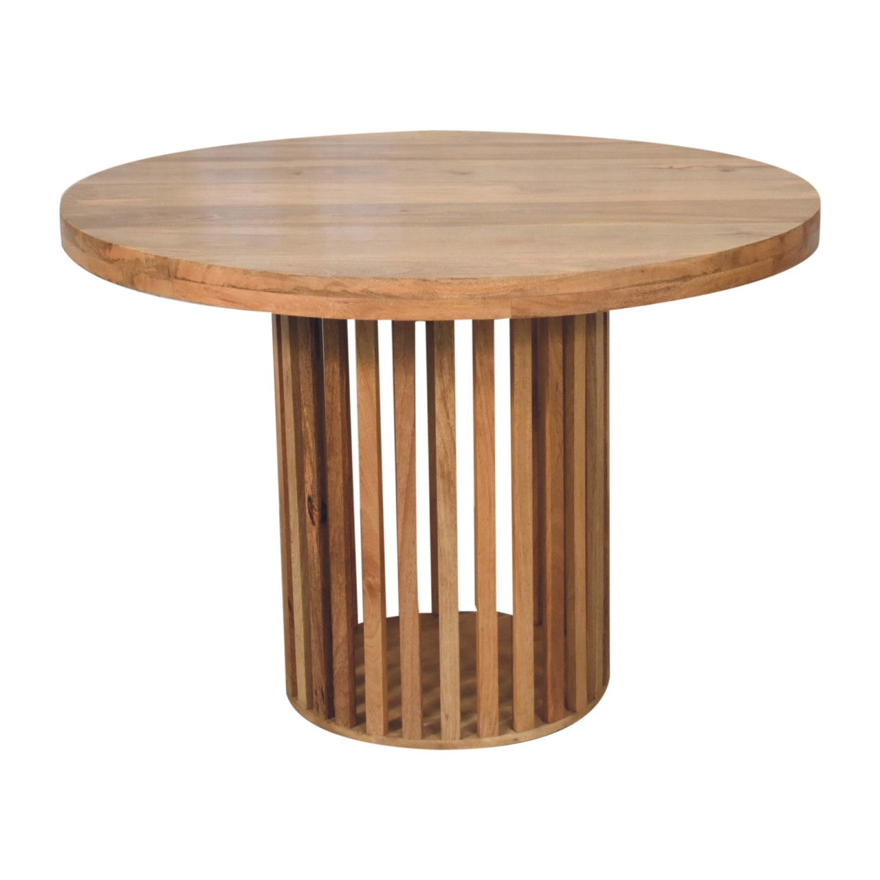 Ariella Round Dining Table - Slated Japaneese Design