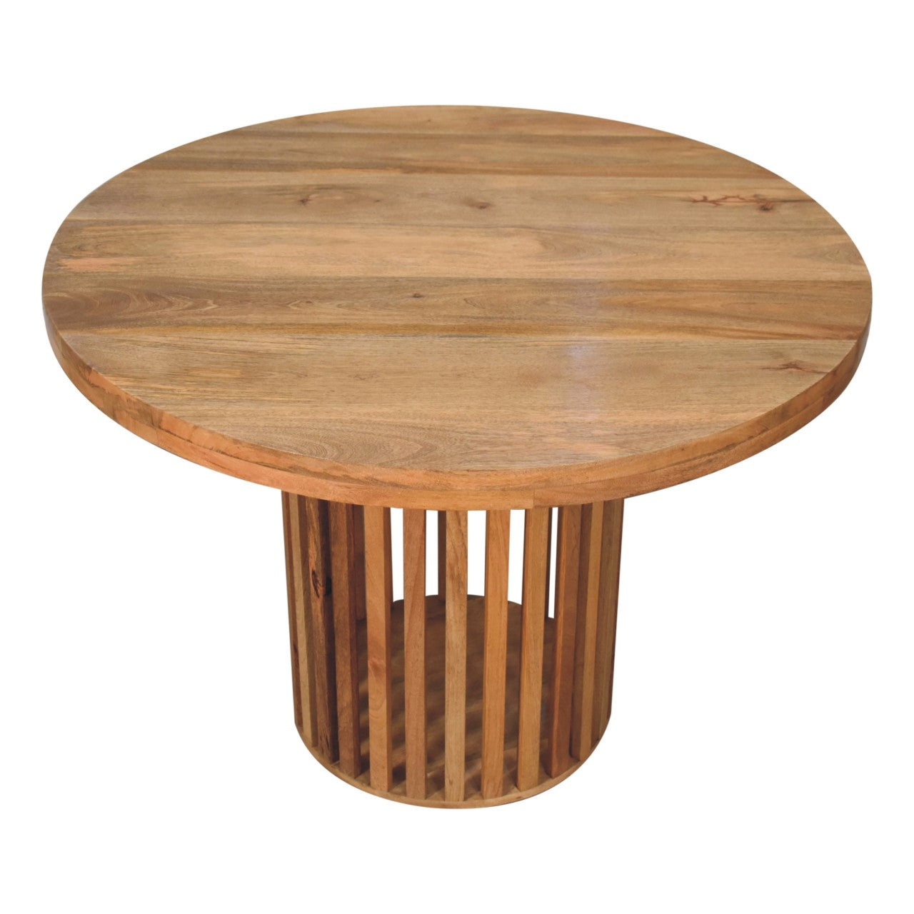 Ariella Round Dining Table - Slated Japaneese Design