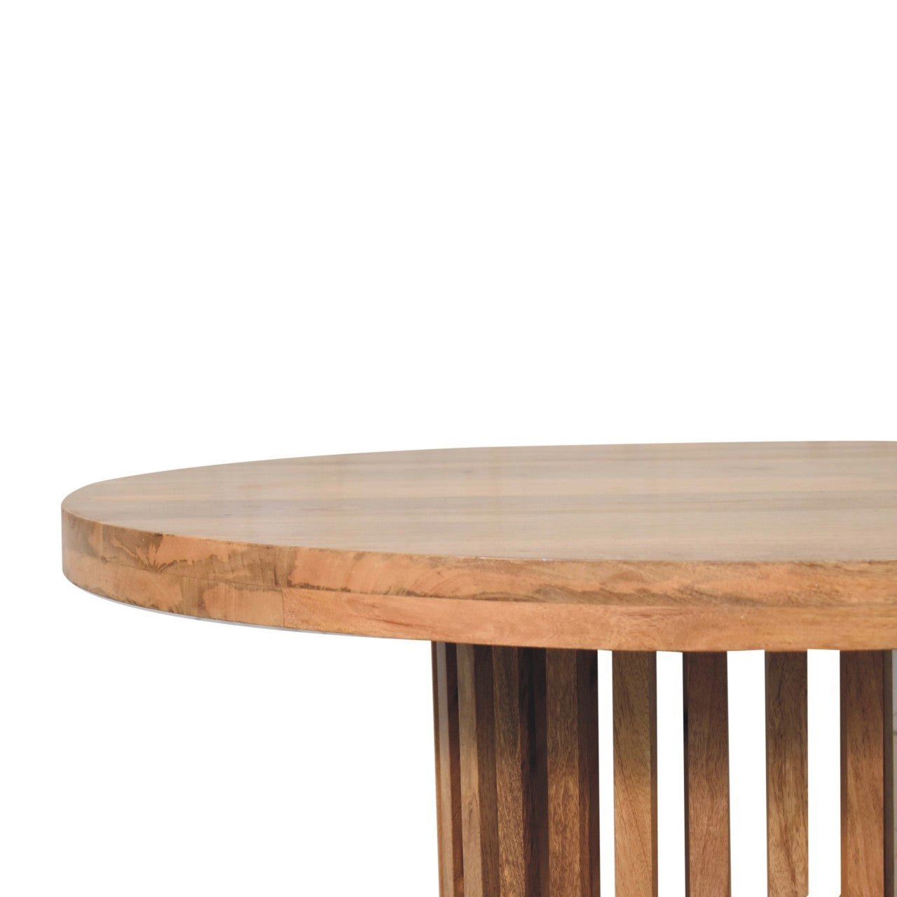 Ariella Round Dining Table - Slated Japaneese Design