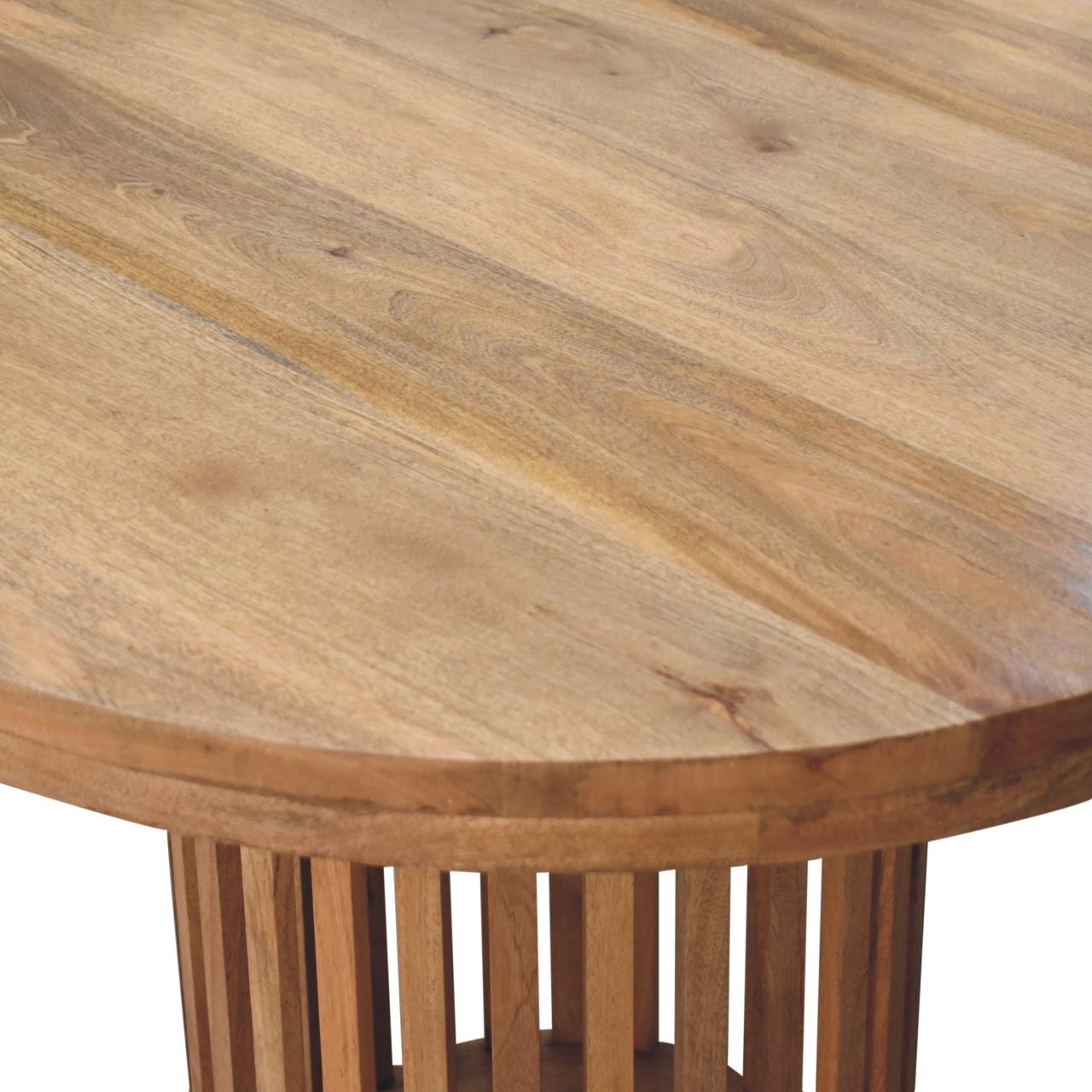 Ariella Round Dining Table - Slated Japaneese Design