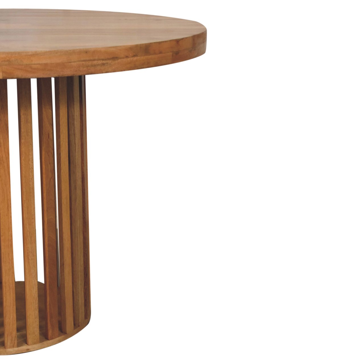 Ariella Round Dining Table - Slated Japaneese Design