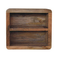 Soba Wall Mounted Bedside With 2 Shelf - Solid Wood