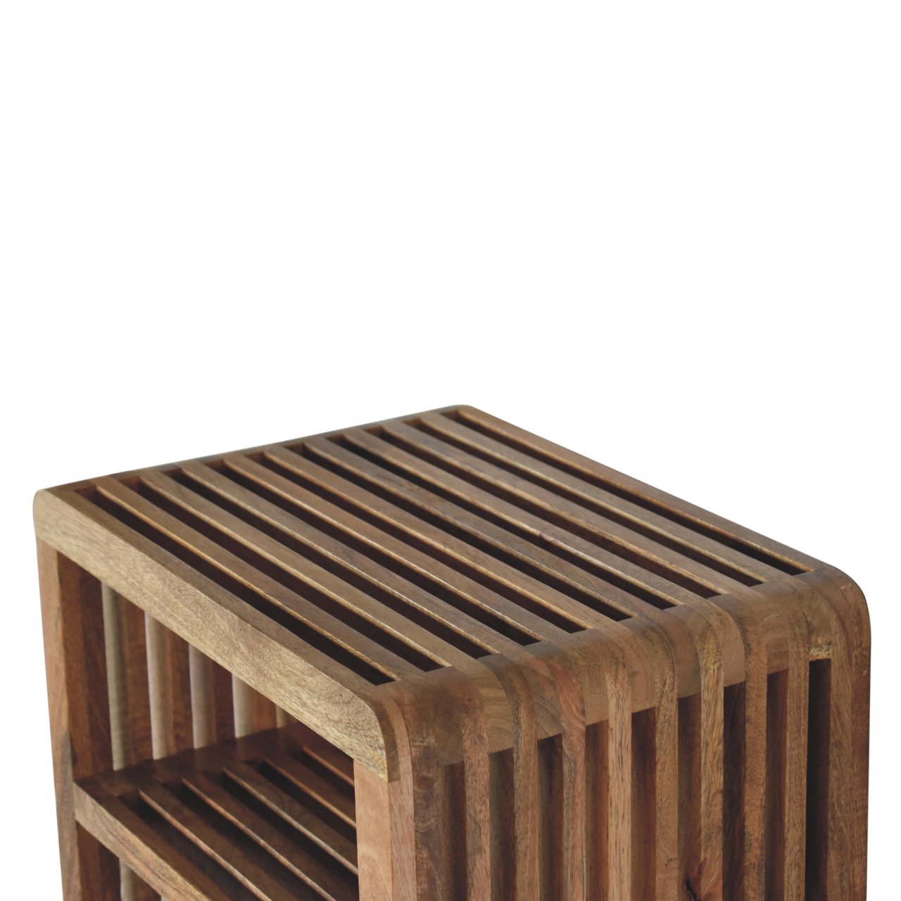 Soba Wall Mounted Bedside With 2 Shelf - Solid Wood