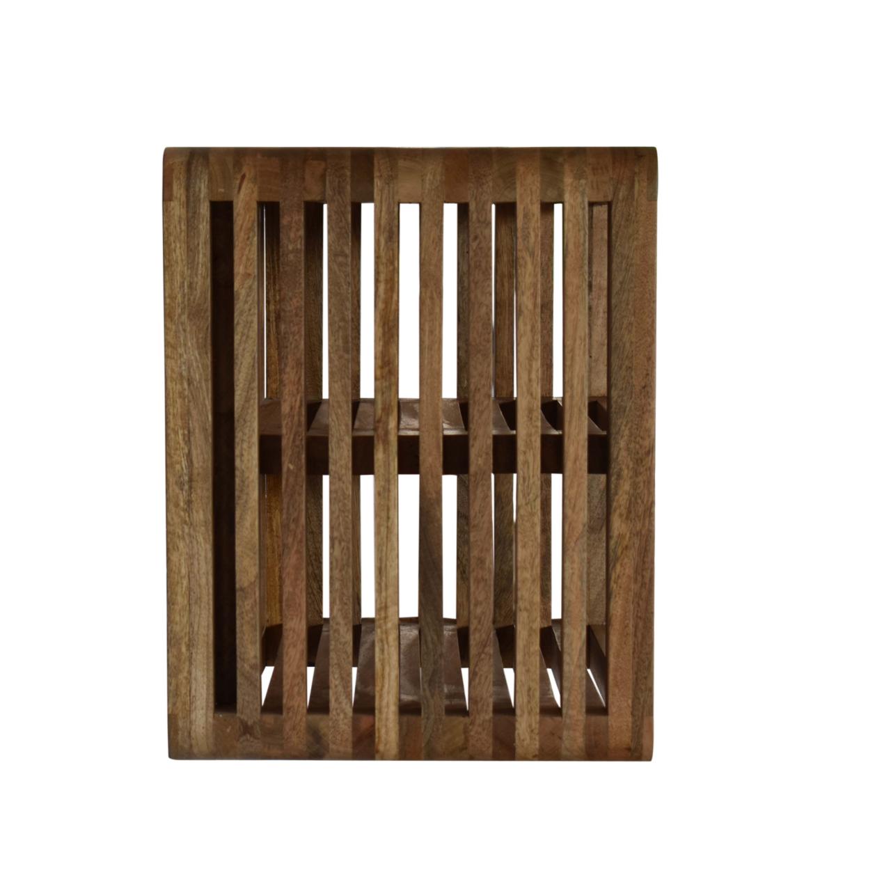 Soba Wall Mounted Bedside With 2 Shelf - Solid Wood