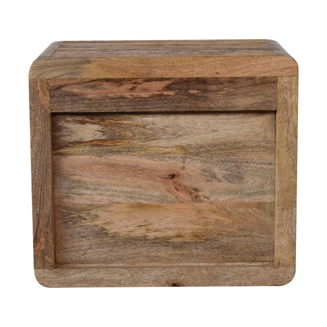 Soba Wall Mounted Bedside With 2 Shelf - Solid Wood