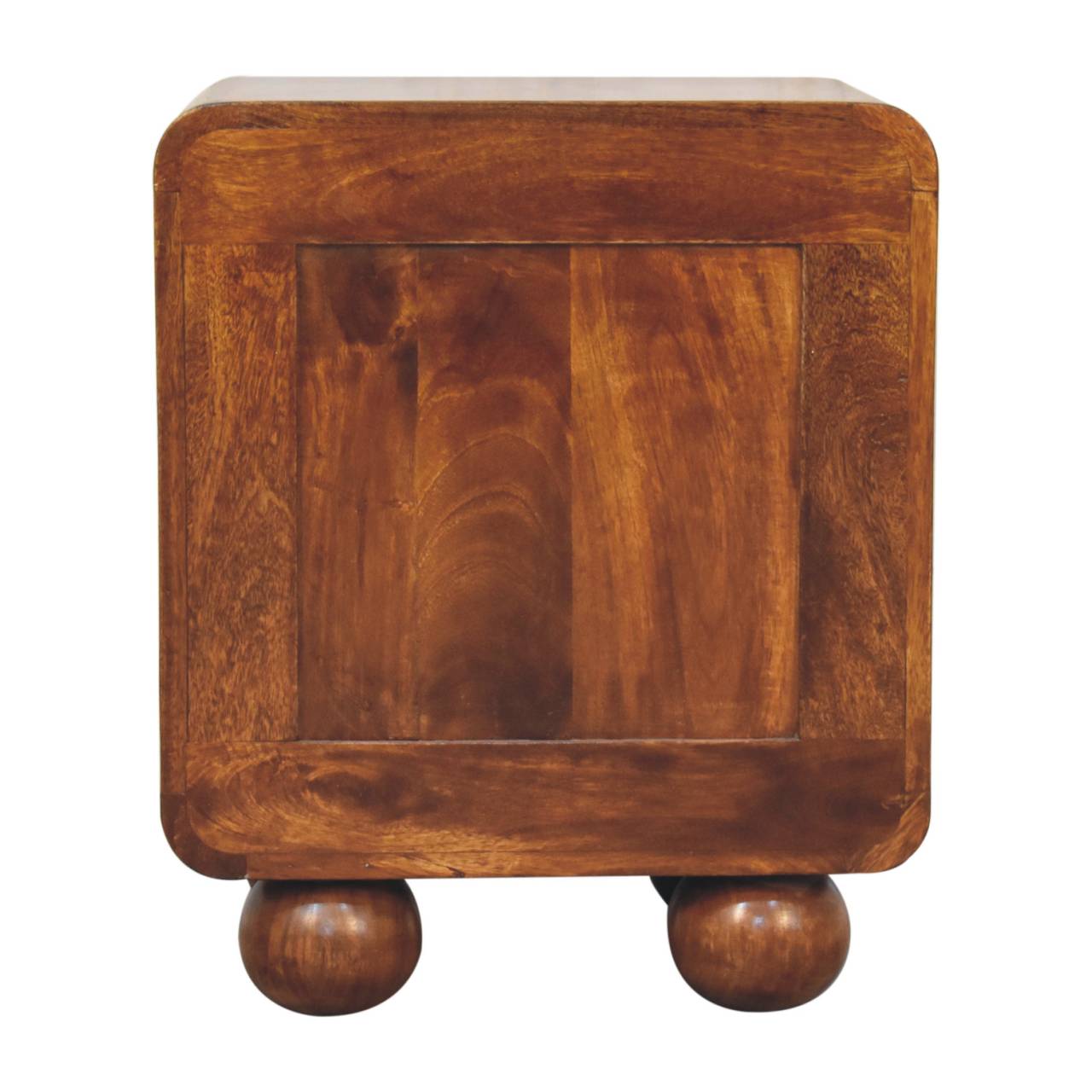 Chestnut Open Woven Bedside Handcrafted With Drawer and Shelf