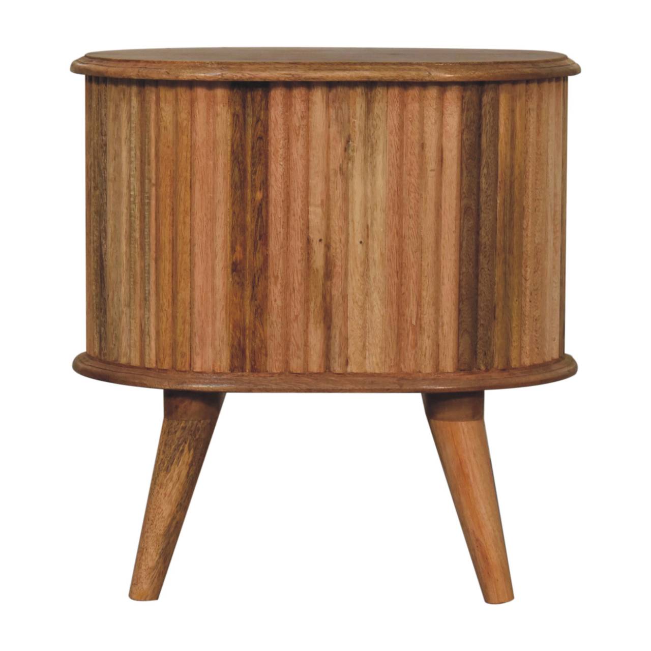Soba Nordic Bedside 2-Drawer - Solid Mango Wood in Oak-ish Finish