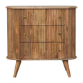 Soba Nordic Chest 3 Drawer Solid Mango Wood in Oak-ish Finish