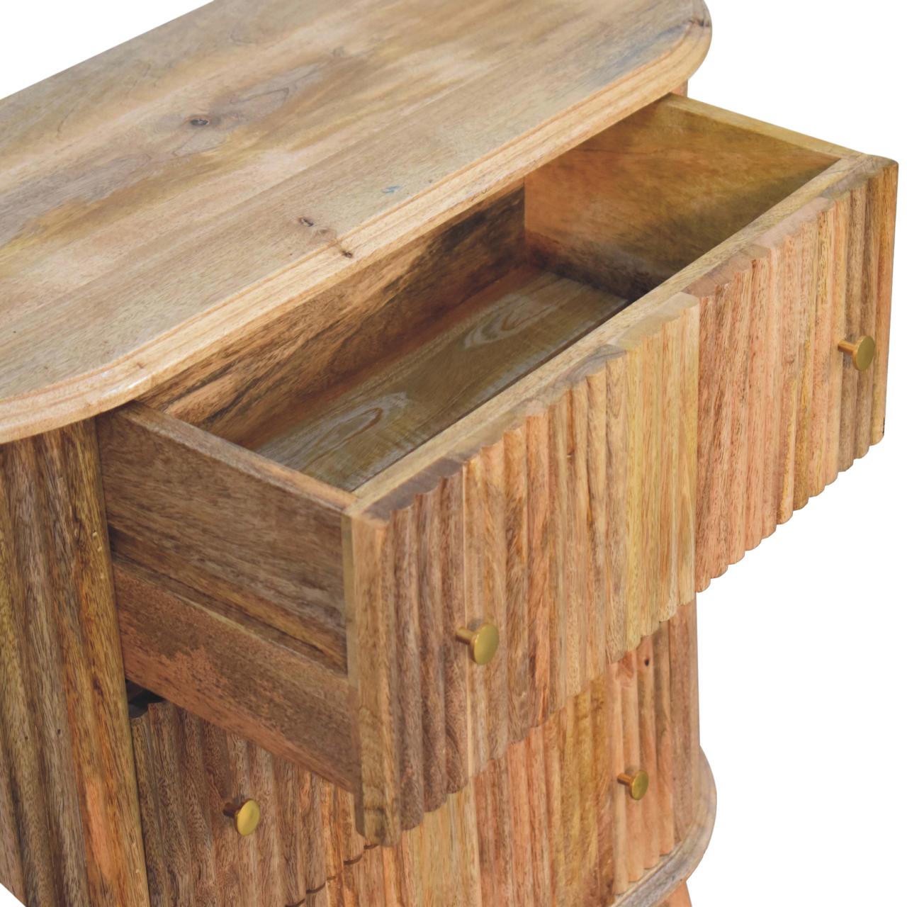 Soba Nordic Chest 3 Drawer Solid Mango Wood in Oak-ish Finish