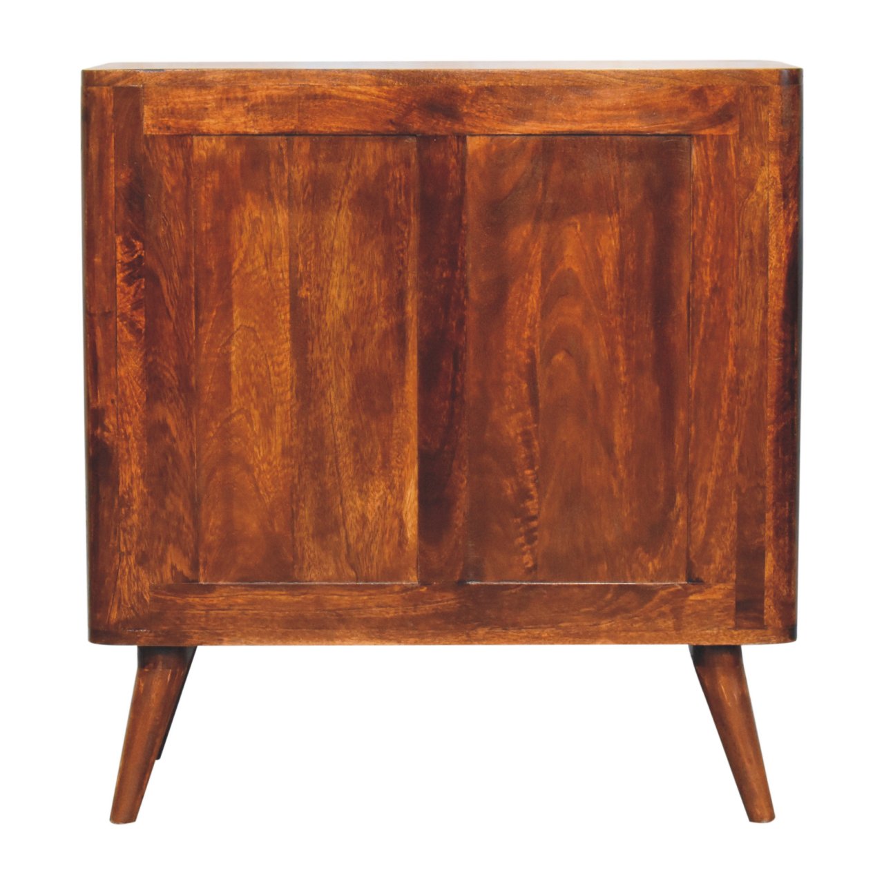 Bera Chest Of 3 Drawers - Solid Mango Wood Chestnut Storage Unit with Brass Knobs