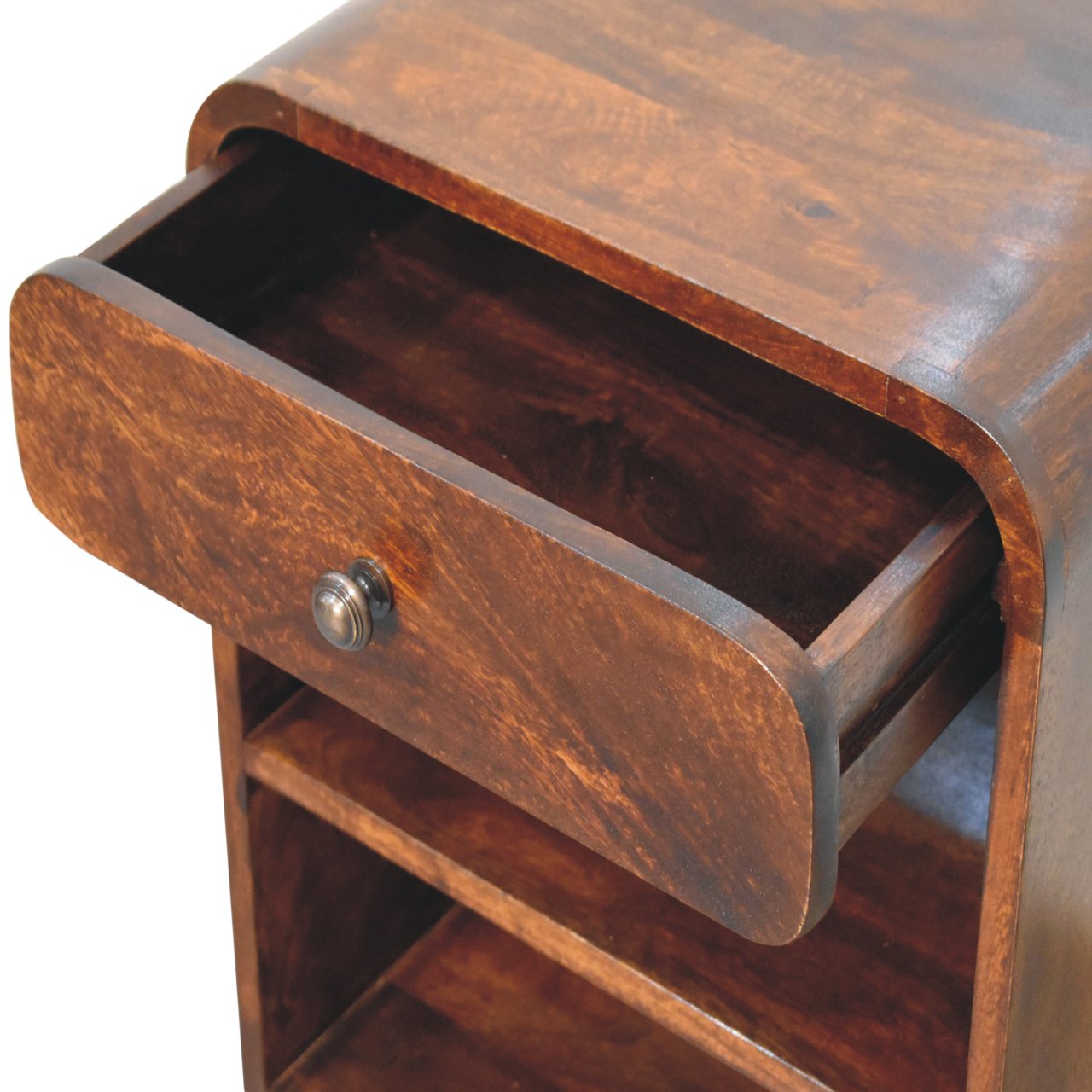 Aspen Open Bedside - 1 Drawer & 2 Shelfs