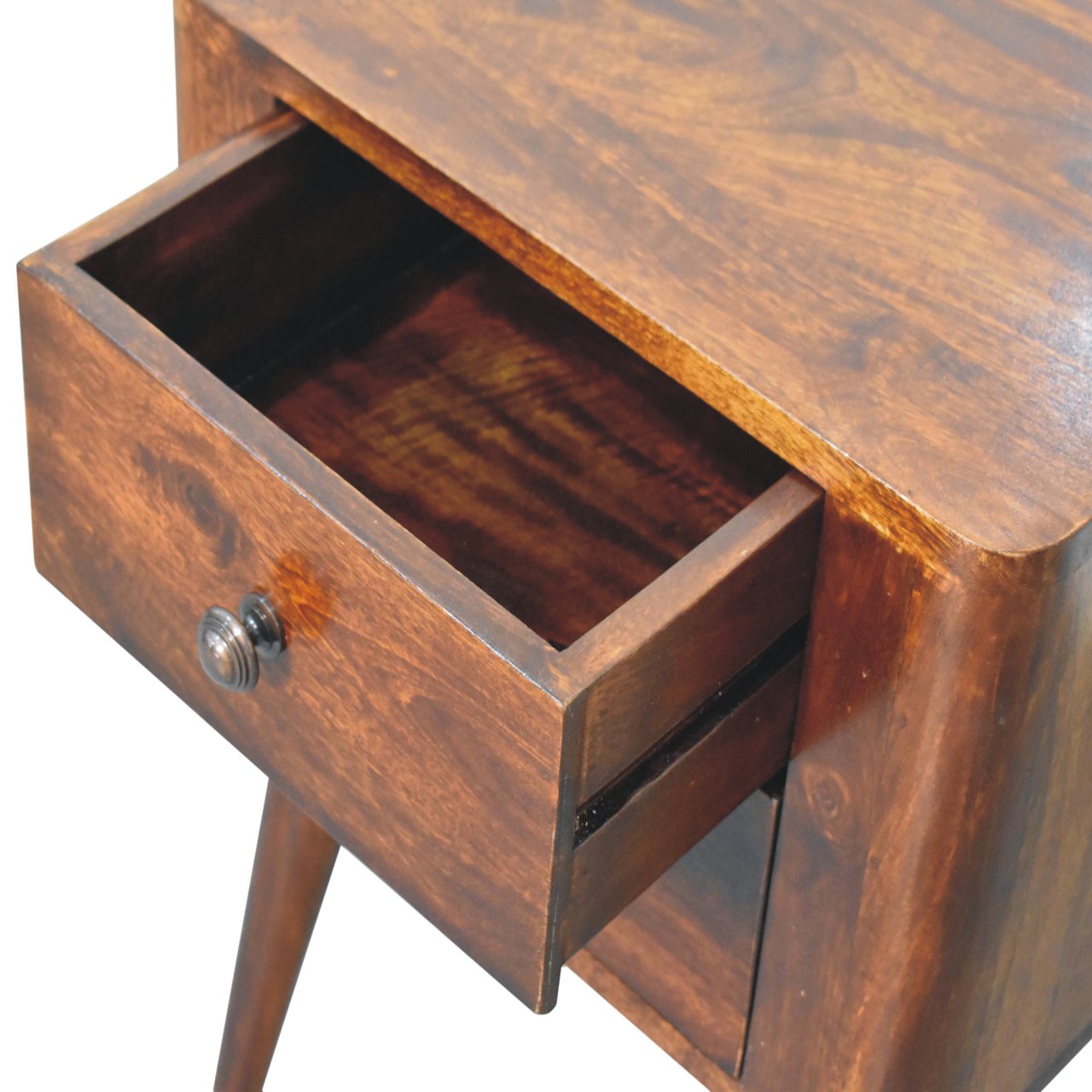 Bera Bedside 2 Drawers Solid Wood Nightstand