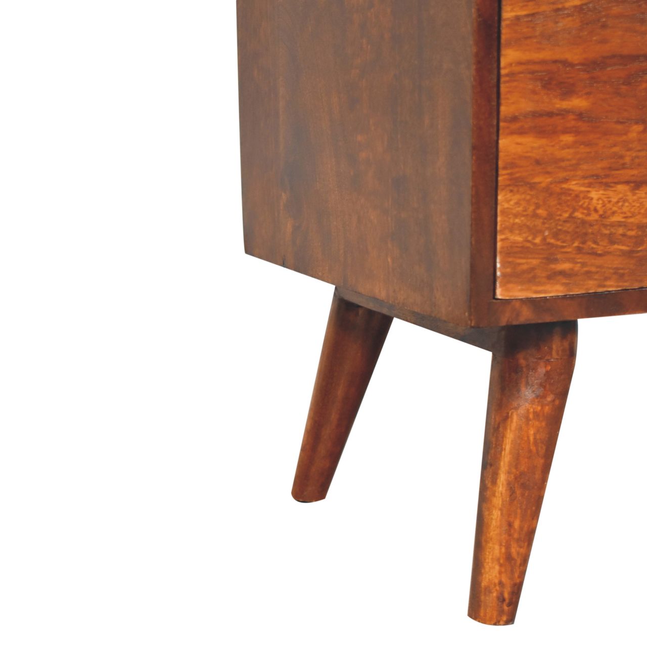 T-bar Raised Back Bedside - 1 Drawer and Shelf