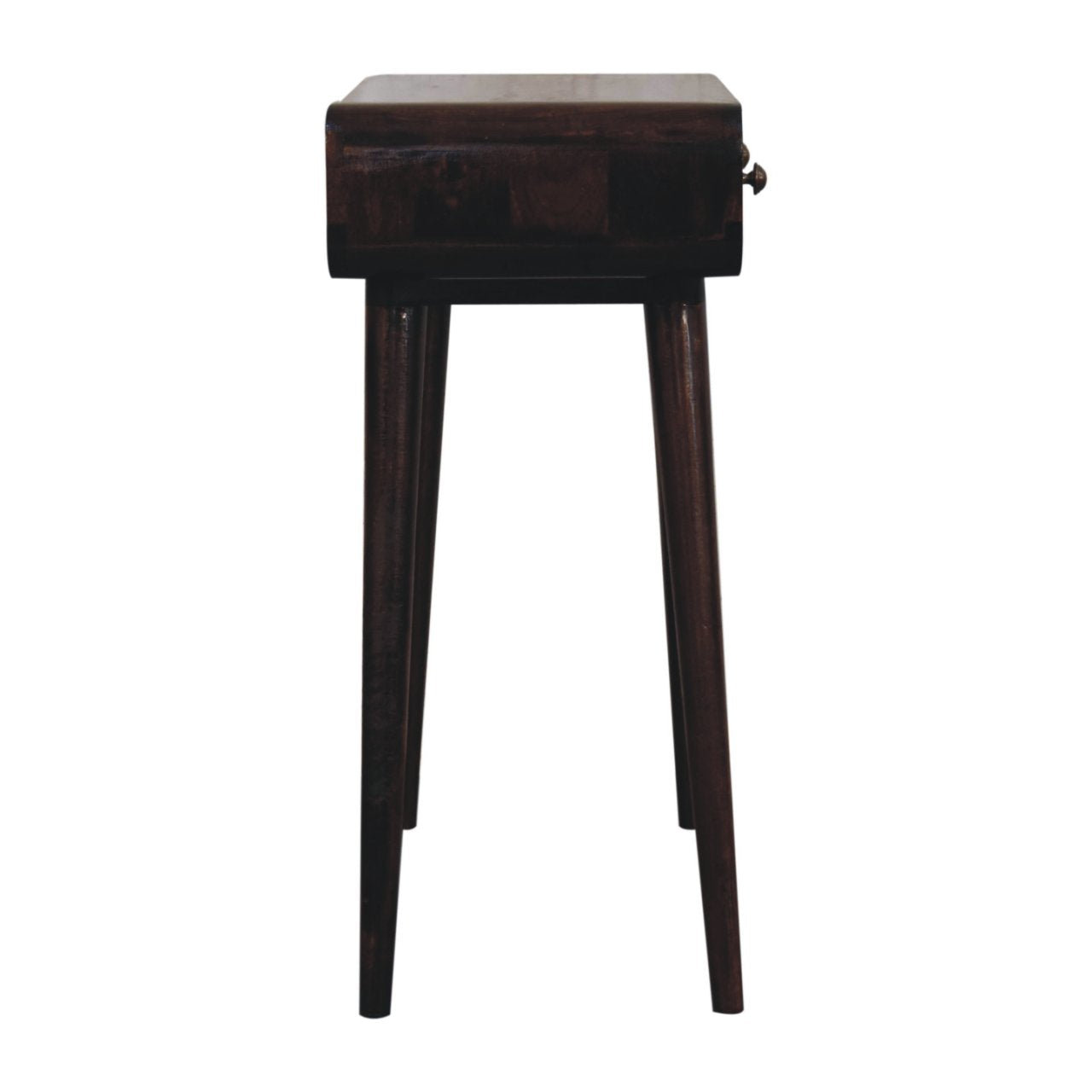 Walnut Curved Hallway Table - 2 Drawers From Solid Wood